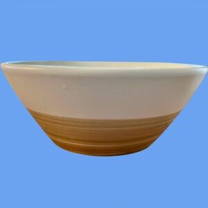 NWT Pennington Matte White Bamboo Flare Pottery Bowl Planter